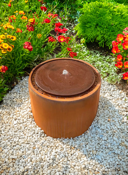 Infinite Patina Water Feature - Timeless Corten Steel Design for Outdoor Elegance