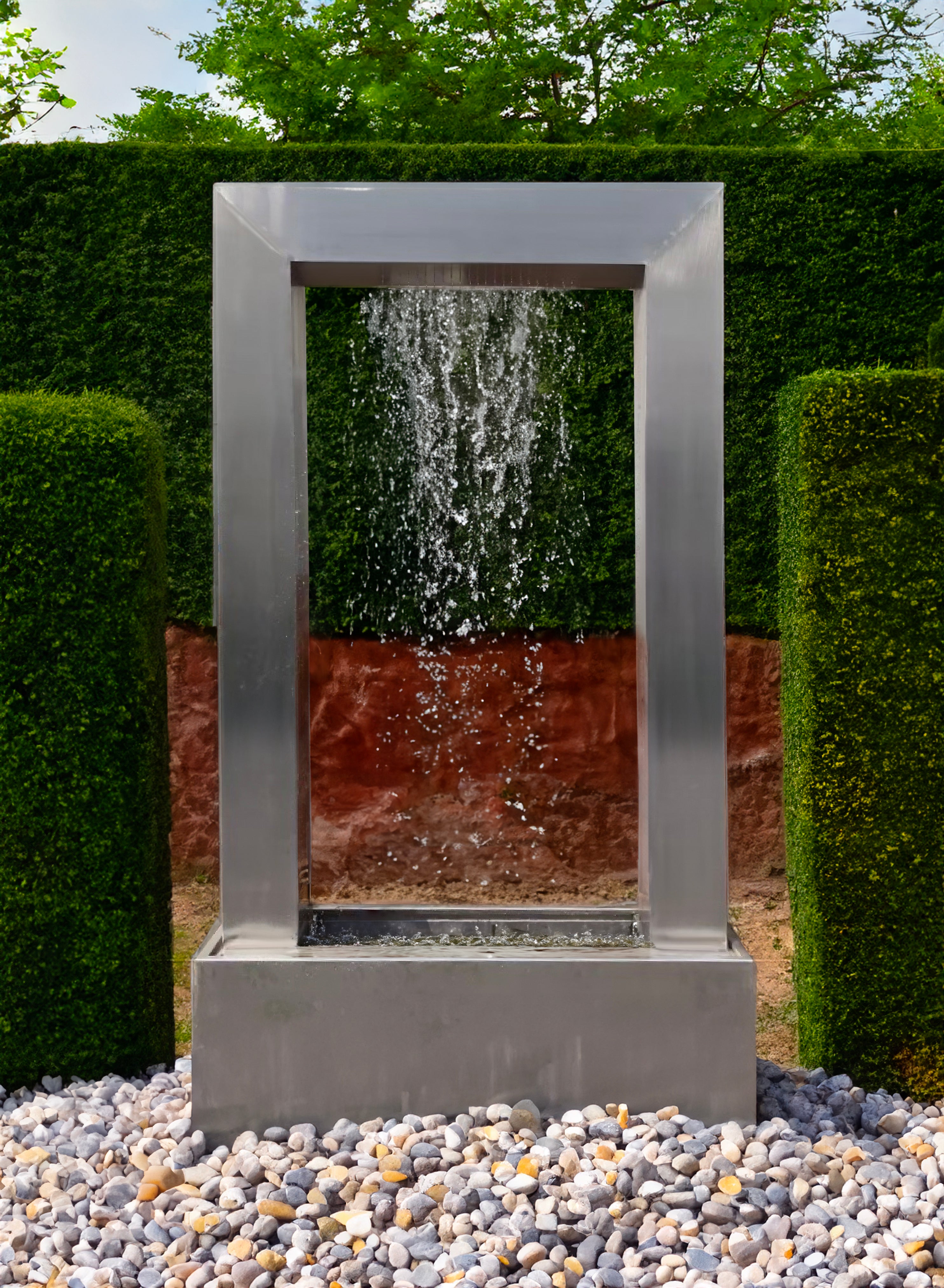 Steel Serenity Water Feature - Stunning Stainless Steel for Modern Elegance