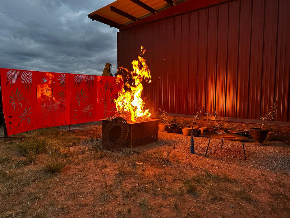 H&P Building - Corten Steel Fire Pit, Linear Cor-Ten Steel  Fire Pit - Custom Outdoor Fire Pits - Best Fire Pits