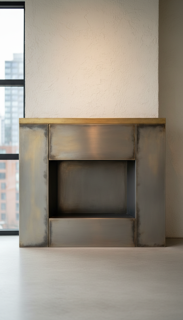 Urban Steel Custom Fireplace Surround