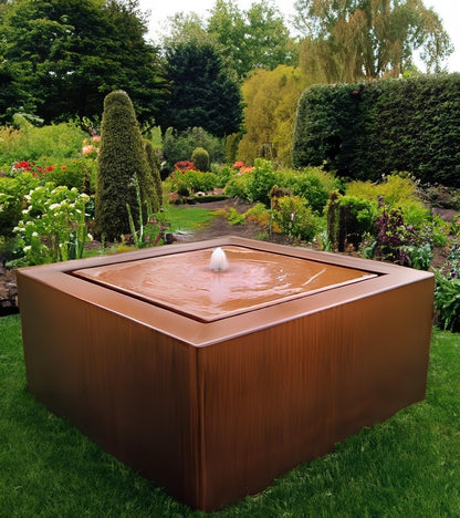 Echo Falls Water Feature - Stunning Corten Steel for Modern Outdoor Spaces