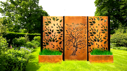 Custom Made Size - Outdoor Privacy Screen, Metal Wall Art, Panel, Custom Outdoor Privacy Screens.