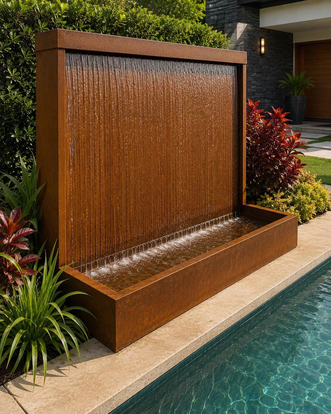 Rustic Cascade Water Feature - Transform Your Garden with Corten Steel Elegance