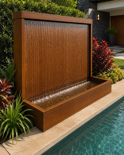 Rustic Cascade Water Feature - Transform Your Garden with Corten Steel Elegance