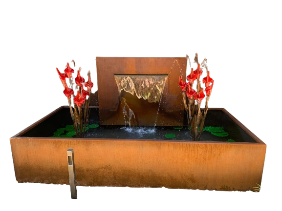 Autumn Flow Water Feature - Corten Steel Beauty for Outdoor Serenity