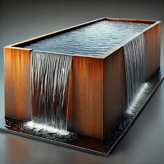 Corten steel garden features, Water Features | Custom Sizes in Corten Steel Fountains - Water Features to Complete Any Backyard Landscape